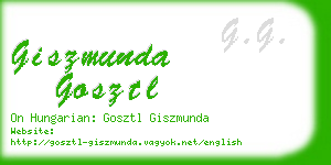 giszmunda gosztl business card